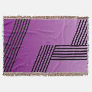 Funny Stripes Pattern - zwarte geo + uw ruggengraa Deken