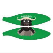 Funny stromend water buffalo cartoon basketbal (Panelen)