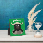 Funny stromend water buffalo cartoon fotoplaat (Insitu)