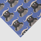 Funny stromend water buffalo cartoon tissuepapier (Detail)