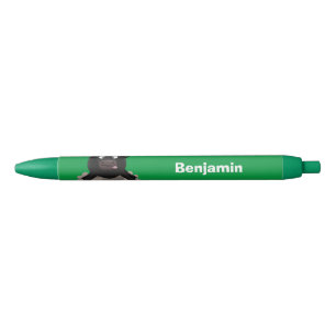 Funny stromend water buffalo cartoon zwarte inkt pen