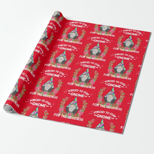 Funny Stropdas-Dye Gnome 2020 met Kerstmis Quarant Cadeaupapier (Uitgerold)