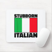 Funny Stubborn Italian Pride Italy Flag Italia For Muismat (Met muis)