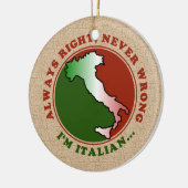 Funny Stubborn Italy Ornament (Links)