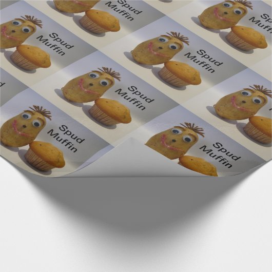 Funny Stud/Spud Muffin Wrapping Paper Cadeaupapier (Hoek)