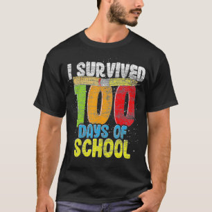Funny Student 100th Day Gift I Survived 100 dagen  T-shirt