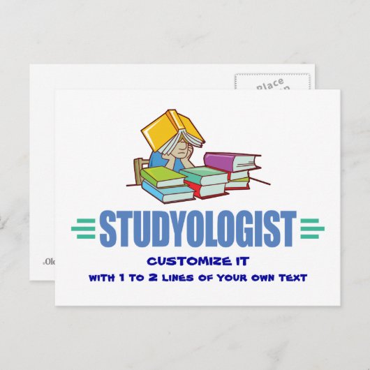 Funny Student Briefkaart (Voorkant / Achterkant)