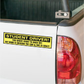 Funny Student Driver Mijn moeder is gek. Bumpersticker (Op Truck)