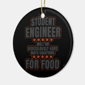 Funny Student Engineer College Afstuderen Student Keramisch Ornament (Links)