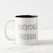 Funny student, studeren, studeren tweekleurige koffiemok (Links)