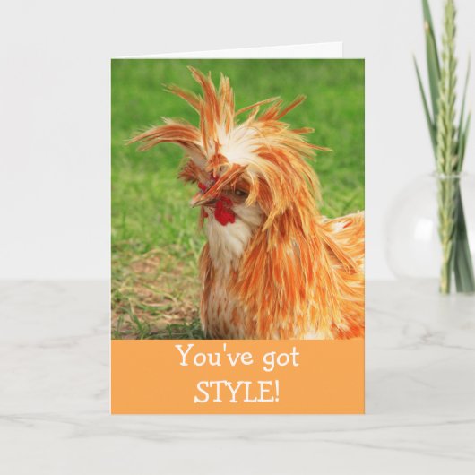Funny Stylish Chicken Birthday Kaart (Voorkant)