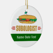 Funny Submarine Sandwich Keramisch Ornament (Rechts)