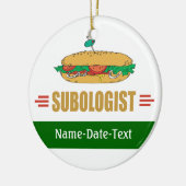 Funny Submarine Sandwich Keramisch Ornament (Links)