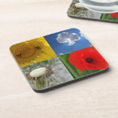 Funny Summer Flowers Bier Onderzetter (Linkerzijde)