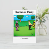 Funny Summer Fun Party Uitnodigingen (Staand voorkant)