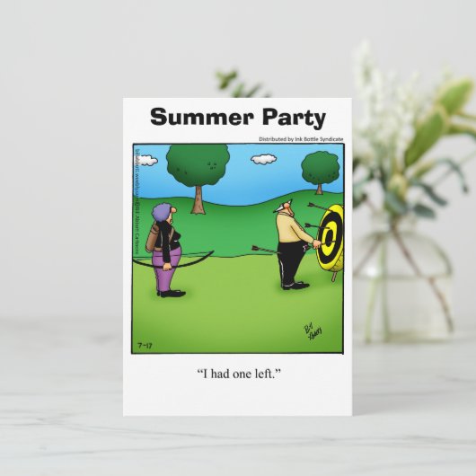 Funny Summer Fun Party Uitnodigingen (Staand voorkant)