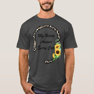Funny Summer Sunflower Yellow 911 Dispatcher Trend T-shirt