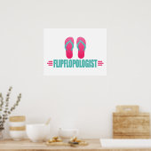 Funny Summer Teenslippers Poster (Keuken)