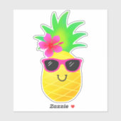 Funny Summer Tropical Pineapple Sticker (Vel)