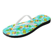 Funny Summer Tropical Pineapples Teenslippers (Schuin)