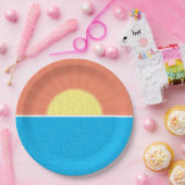 Funny Sun en Sharks Summer Papieren Bordje (Feest)