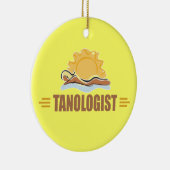 Funny Sun Tanning Keramisch Ornament (Rechts)