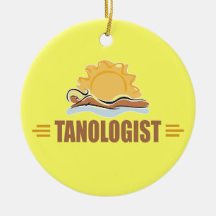 Funny Sun Tanning Keramisch Ornament
