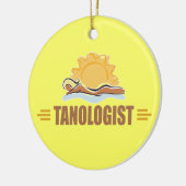Funny Sun Tanning Keramisch Ornament (Links)