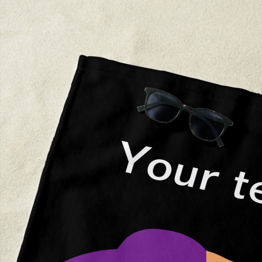 Funny Sunbathing Girl Design Strandlaken (In situ)