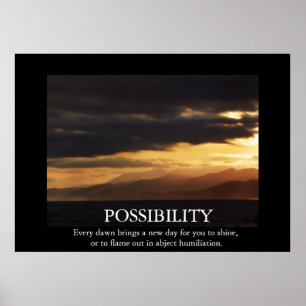 Funny Sunrise Possibilité Démomotivation Poster