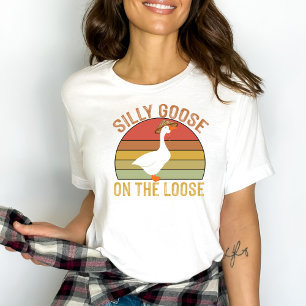 Funny Sunset Gekke Goose op de Loose T-shirt