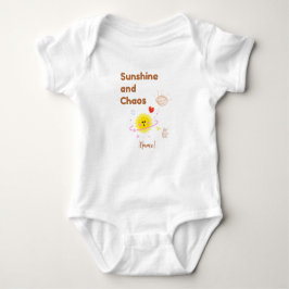 Funny "Sunshine and Chaos" Baby T-Shirt - Cute Kaw
