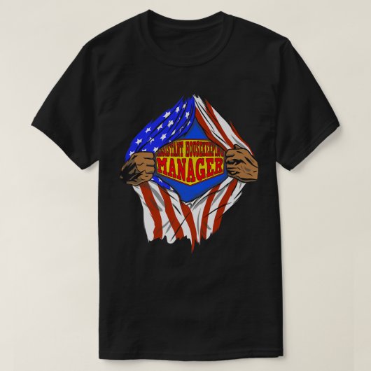 Funny Super Assistant Housekeeping Manager Hero Jo T-shirt (Design voorkant)