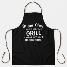 Funny Super Chef Superheld Cape BBQ Grill Schorten