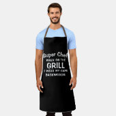 Funny Super Chef Superheld Cape BBQ Grill Schorten (Gedragen)