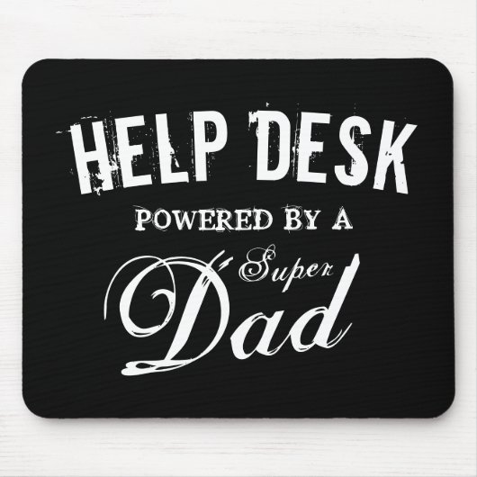 Funny super dad help desk Father's day gift Muismat (Voorkant)
