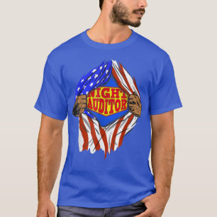 Funny Super Night Auditor Hero Job T-shirt