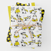 Funny Superheld Pig Wrapping Paper Set van 3 (In situ)