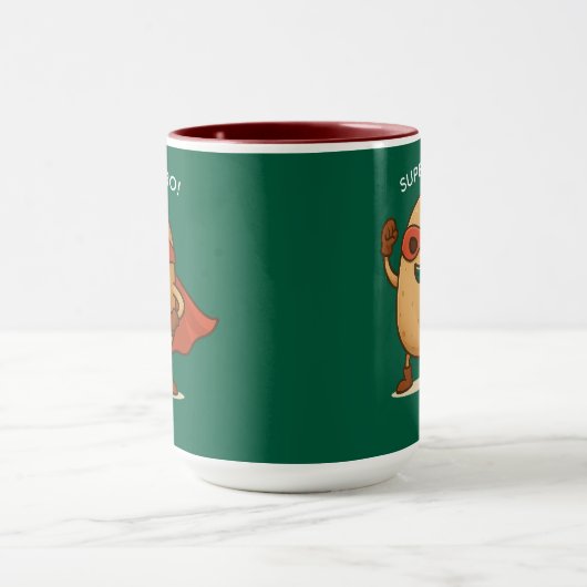 Funny Superhero Potato Cartoon Graphic Combo Mug (Centre)