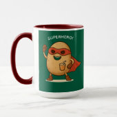 Funny Superhero Potato Cartoon Graphic Combo Mug Mok (Links)