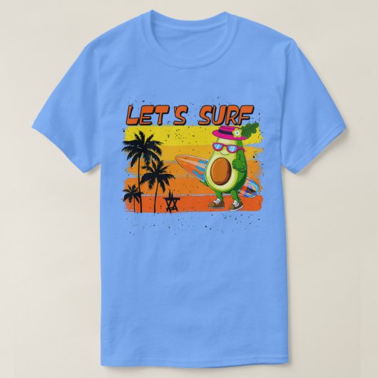 Funny Surfing and Avocado Lover TShirt Classic TSh (Design voorkant)
