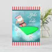 Funny Surfing Beach Cartes de Noël (Debout devant)