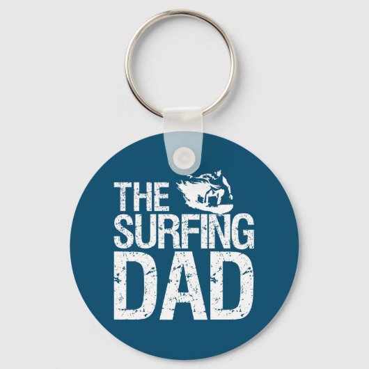 Funny Surfing Dad Surfer Vaderdag Sleutelhanger (Voorkant)