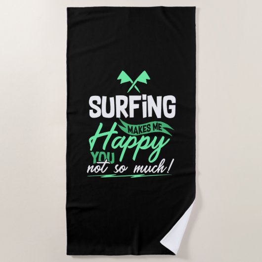 Funny Surfing Quote Strandlaken (Voorkant)
