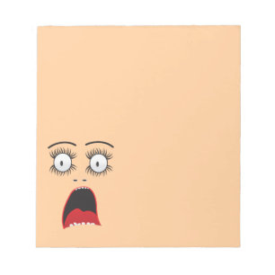 Funny Surpried lady face Notitieblok