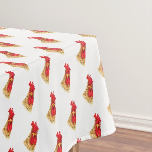 Funny Surprised Curious Rooster Tablecloth Tafelkleed (Voorbeeld)