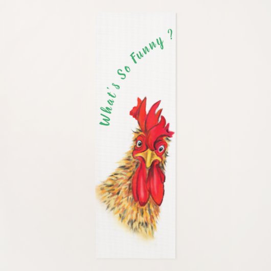 Funny Surprised Curious Rooster Yoga Mat (Voorkant)