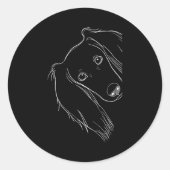 Funny Surprised Dog Saluki Ronde Sticker (Voorkant)