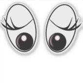 Funny Surprised Eyes Sticker (Voorkant)