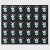 Funny Surprised Soap Pun Dark BG Cadeaupapier (Vlak)